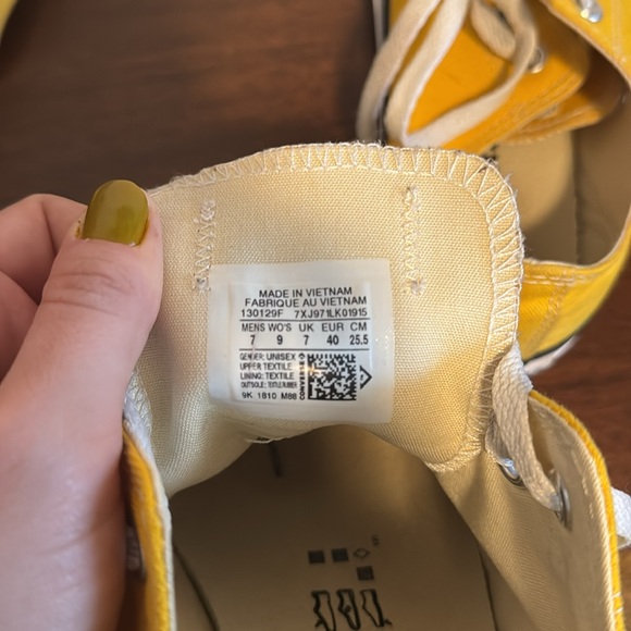 Lemon Yellow Converse Sneakers - Picture 4 of 8